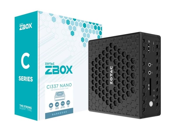 ZOTAC ZBOX C Series - Barebone - mini PC - 1 N100 - RAM 0 GB - UHD Graphics - GigE - WLAN: Bluetooth 5.0