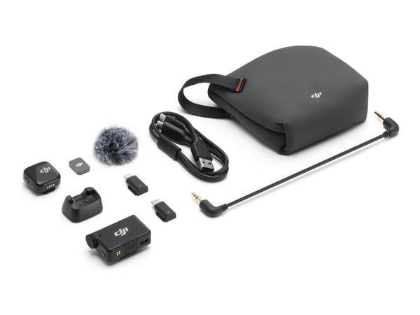 DJI Mic Mini - Sändare och mottagare mikrofonsystem - svart