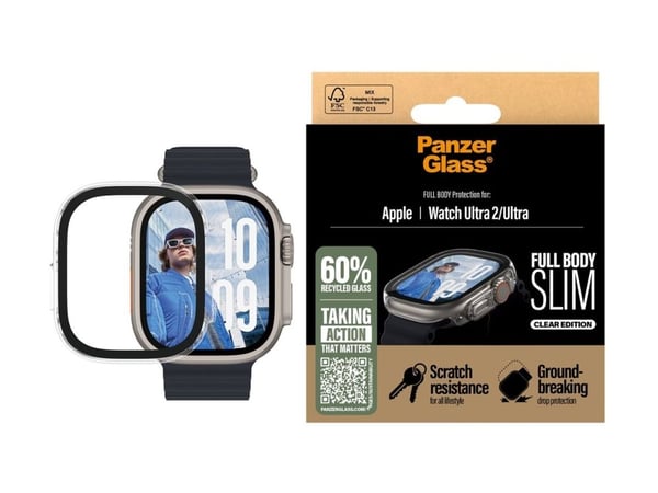 PanzerGlass Snappie - Clear Edition - støtfanger for smartarmåndsur - helt kropp, slank - herdet glass (mikrofraktur2023), polyethlen-tereftalat (P...
