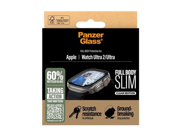 PanzerGlass Snappie - Clear Edition - støtfanger for smartarmåndsur - helt kropp, slank - herdet glass (mikrofraktur2023), polyethlen-tereftalat (P...