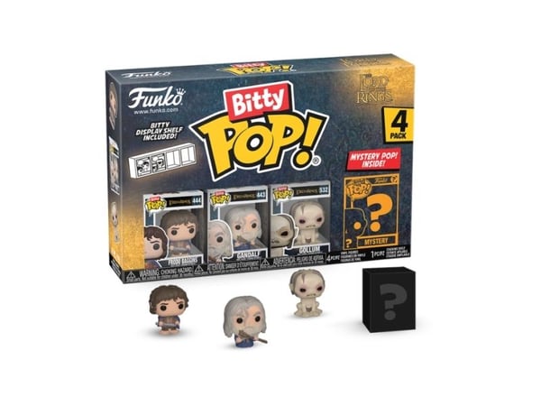 FUNKO Bitty POP! figursats: Sagan om ringen, ca 3 cm (4 st)