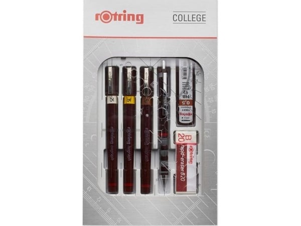 Rotring Isograph Set, Flerfarget, Pappeske, 1 stykker