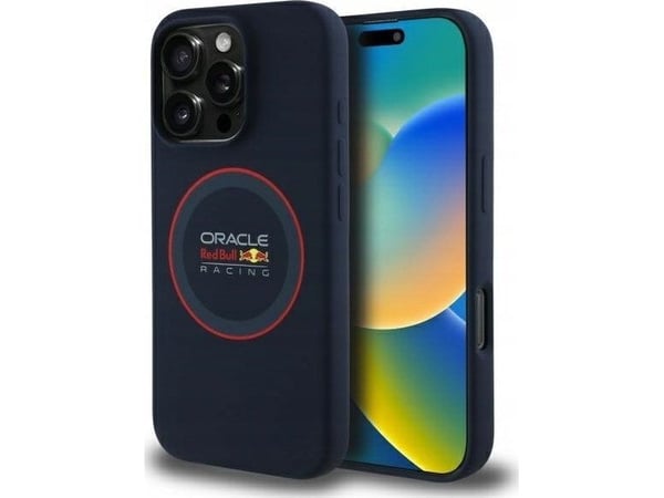 Red Bull Red Bull Red Bull silikon Red Ring MagSafe Apple iPhone 16 Pro Max telefondeksel blå farge
