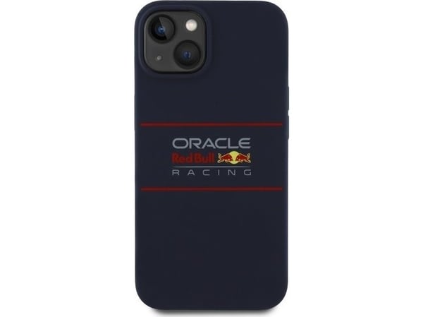 Red Bull Red Bull Red Bull silikon Horisontal Logo MagSafe Apple iPhone 14 telefondeksel i blå farge