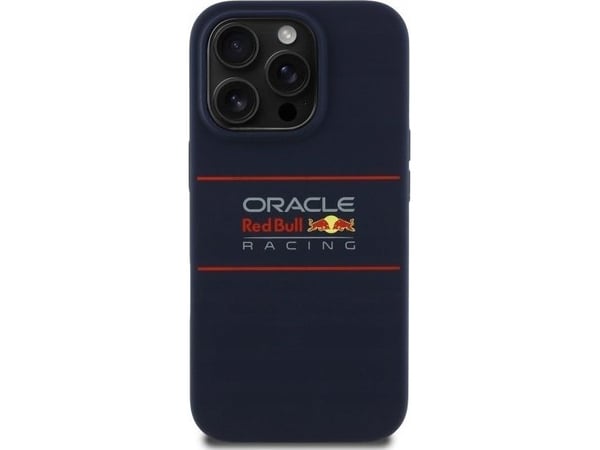 Red Bull RBHMP14L24SIHSRV iPhone 14 Pro 6,1" hardt etui i navy silikone, horisontalt logo, MagSafe