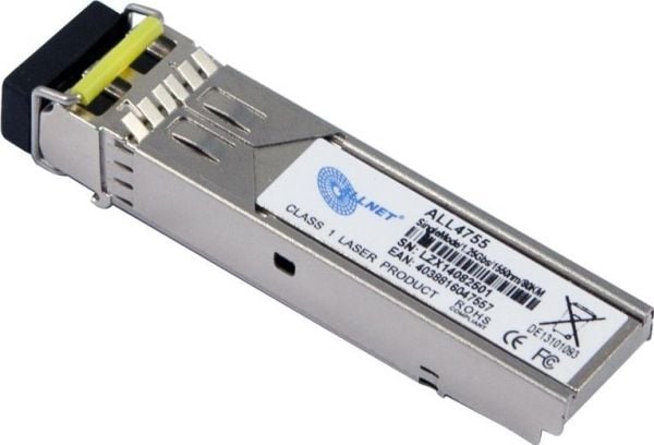 ALLNET ALL4755 - SFP (mini-GBIC) transceivermodul - 1GbE - 1000Base-ZX - LC-enkeltmodus - opp til 80 km - 1550 nm