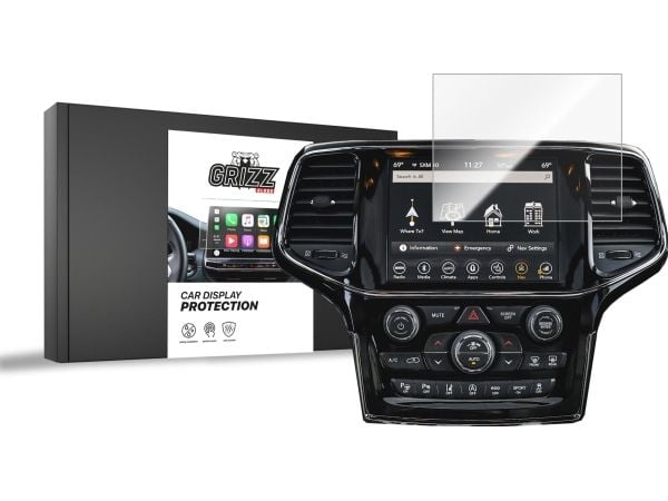 GrizzGlass navigasjonsetui GrizzGlass keramisk film CarDisplay Protection til Jeep Grand Cherokee 2018