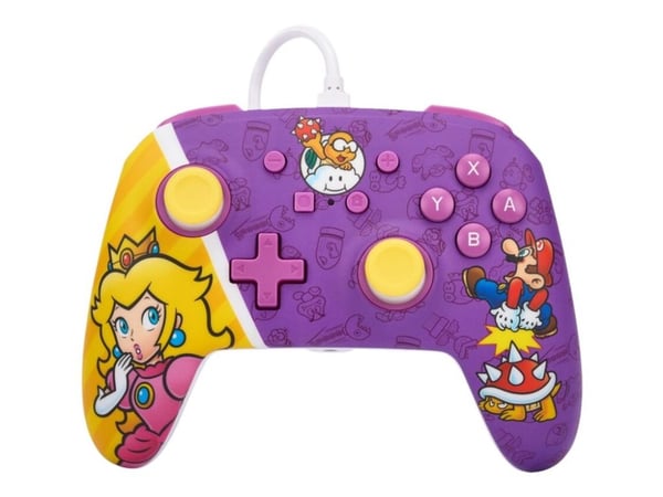 PowerA NSGP0092-01, Pad-ohjain, Nintendo Switch, Langallinen, USB, Purppura, Punainen, Keltainen, 3 m