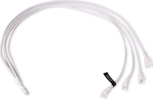 Alphacool Y-splitter 4-pins til 4x 4-pinners PWM 60cm - hvit