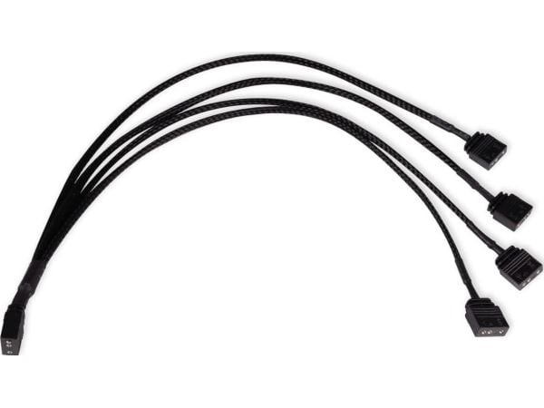 Alphacool Y-jakaja aRGB 3-nastainen 4x 3-nastaiseen 30cm - musta