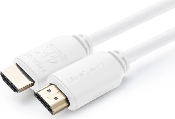 MicroConnect - Ultra High Speed - HDMI-kabel med Ethernet - HDMI hann til HDMI hann - 1.5 m - hvit - 4K 60Hz støtte