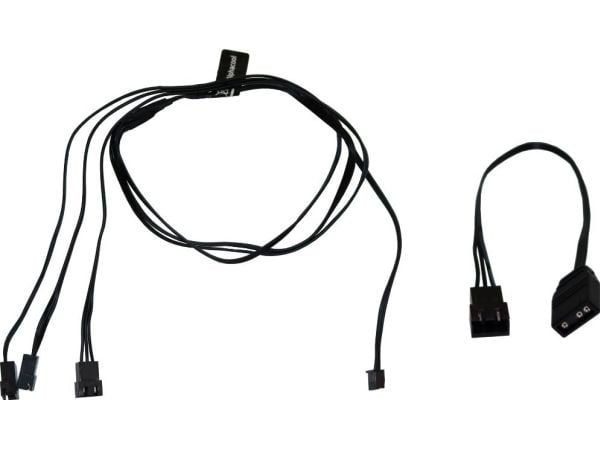 Alphacool 18602, 0,6 m, 3-pin, Rett, Rett, Sort, 18 g