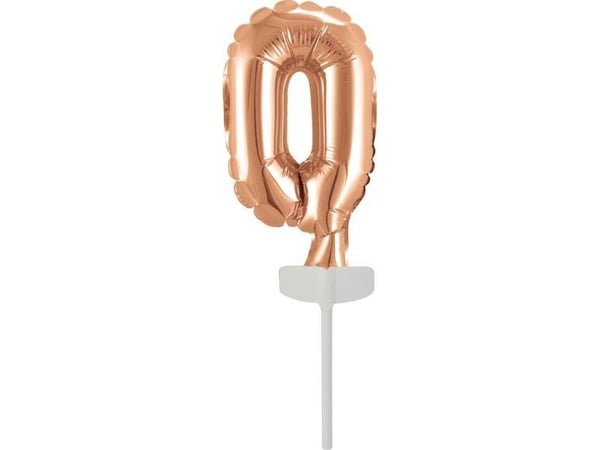 AMSCAN folieballong mini siffer 0 rosa/gull 7,5x12 cm