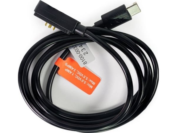 Socket Mobile AC4260-3319, Latauskaapeli, musta, USB C, 4-pin, Suora, Kulmikas