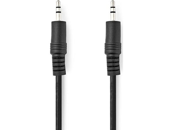 Nedis CAGL22000BK10, 3.5mm, Hankjønn, 3.5mm, Hankjønn, 1 m, Sort