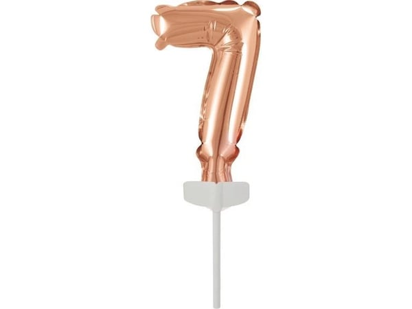 AMSCAN ballong folie mini siffer 7 rosa/gull 7,5x12 cm