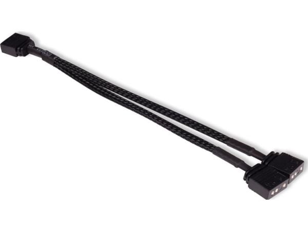 Alphacool Y-splitter aRGB 3-pinners til 2x 3-pinners 15cm - svart
