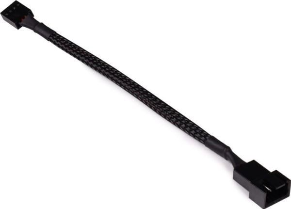 Alphacool viftekabel 4-pins til 4-pinners forlengelse 15cm - svart
