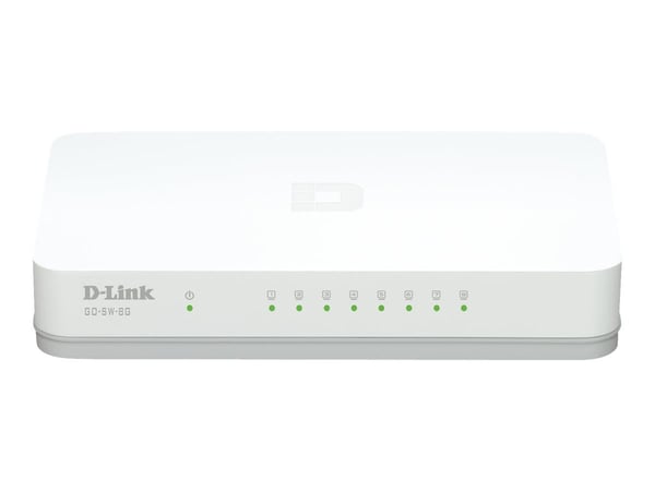 D-Link GO-SW-8GE - Switch - ohanterad - 8 x 10/100/1000 - skrivbordsmodell
