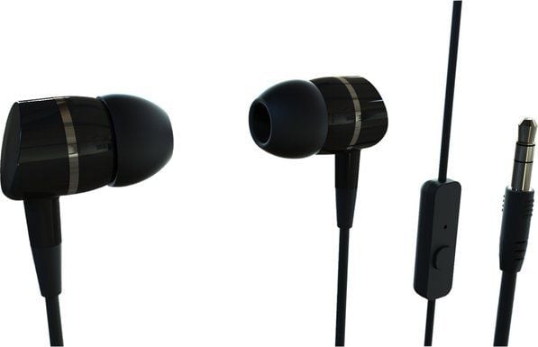 Vivanco Smartsound - Ørepropper med mikrofon - i øret - kablet - 3,5 mm jakk - svart