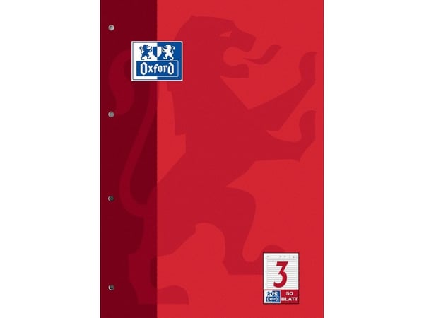 Oxford 100050342, Punainen, A4, 90 g/m²