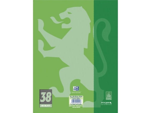 Oxford 100050405, Vihreä, A4, 90 g/m²