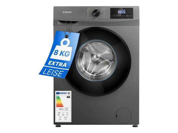 Bomann - Vaskemaskin - frontileggelse - 8 kg - 1400 rpm