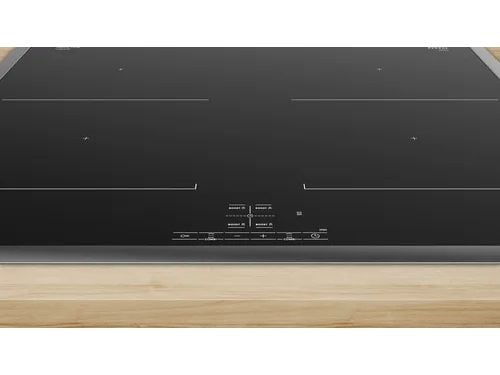 Bosch HEG578BB4 + NVQ645CB6E, Sonebasert induksjon, 4 zone(s), Glass-keramikk, Sort, Berøringskontroll, 58,3 cm