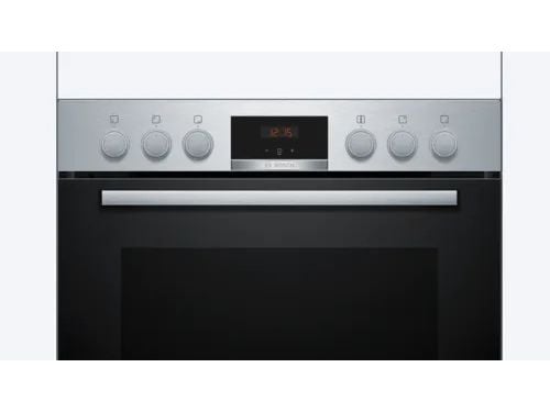 Bosch HEA513BS4 + NIF645CB5E, Sonebasert induksjon, 4 zone(s), Glass-keramikk, Sort, Berøringskontroll, 58,3 cm