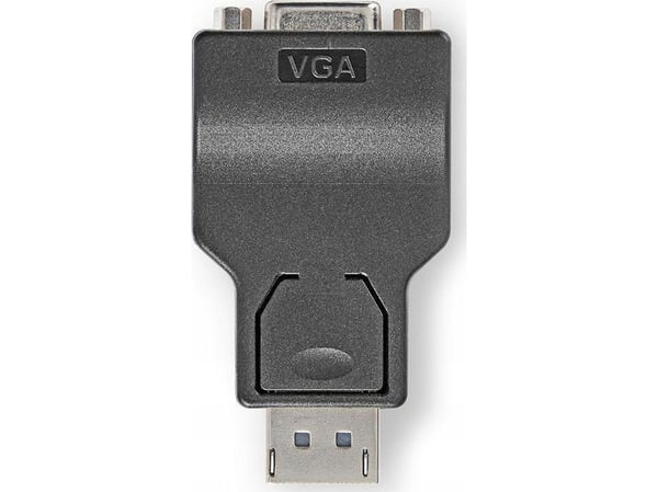 Nedis - Video adapter - DisplayPort (hann) til HD-15 (VGA) (hunn) - svart