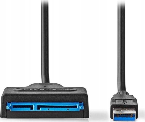 Nedis CCGB75100BK05, USB-A, SATA 22-Pin, 0,3 m, Sort