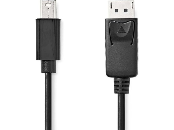 Nedis CCGL37400BK20, 2 m, DisplayPort, Mini DisplayPort, Hankjønn, Hankjønn, 3840 x 2160 piksler