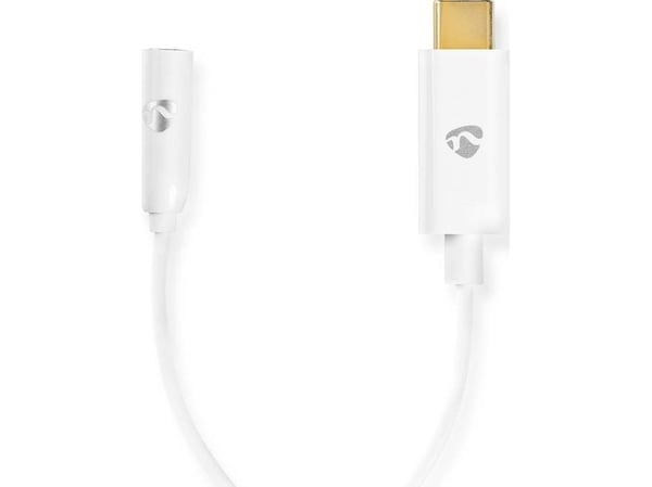 Nedis CCBW65950WT015, 3.5mm, Hunkjønn, USB Type-C, Hankjønn, 0,15 m, Hvit