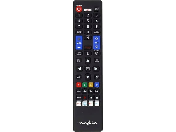 Nedis TVRC45SABK, TV, IR Kabelfri, Trykknapper, Sort