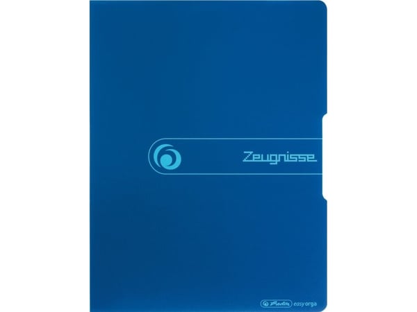 Herlitz Zeugnisse, Konvensjonell filmappe, A4, Polypropylen (PP), Blå, Portrett, 20 lommer