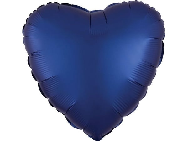 AMSCAN folieballong Lustre Navy blå hjerte 43 cm løs 9914111-92