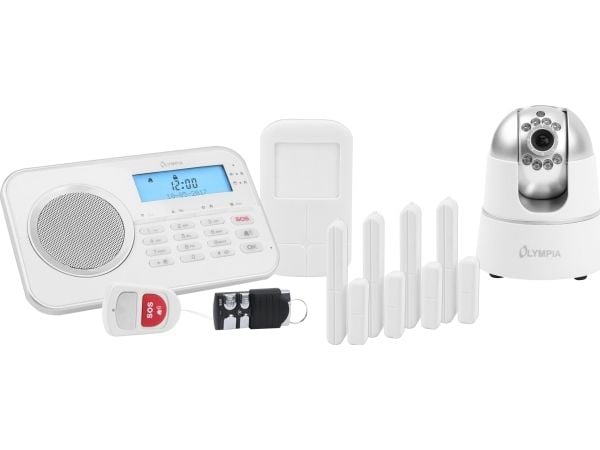 OLYMPIA Protect 9881 - Hjemmesikkerhetssystem - trådløs - Mobiltelefon - 868.5 MHz - hvit