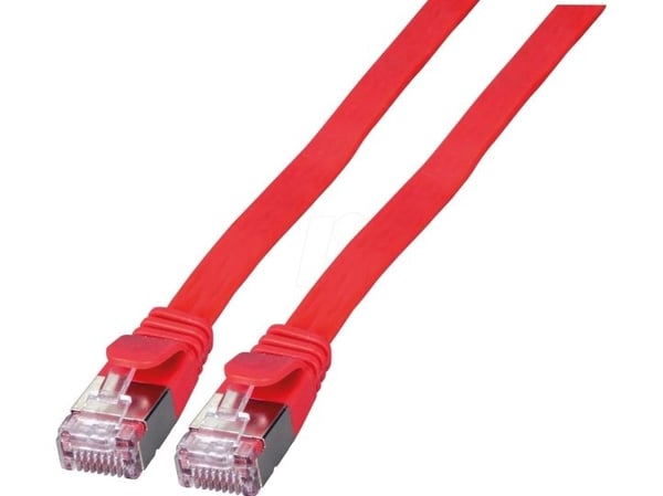 EFB Elektronik K5545RT.1,5, 1,5 m, Cat6a, U/FTP (STP), RJ-45, RJ-45, Rød