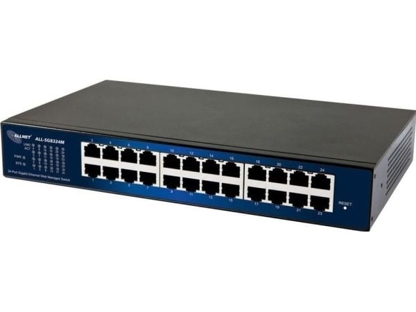 ALLNET ALL-SG8324M, Håndtert, L2, Gigabit Ethernet (10/100/1000), Full tosidig, Rack-montering