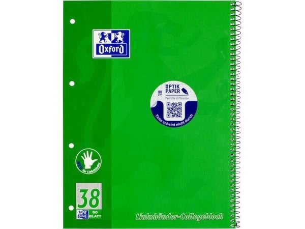 Oxford 100050405, Vihreä, A4, 90 g/m²