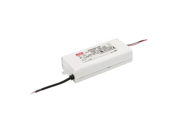 MEAN WELL PCD-60-1050B, 59,85 W, IP42, 180 - 295 V, 47 ~ 63 hz, 0.6, 0.5 A, 1,05 A