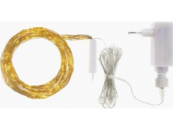 Sirius Knirke Lyskæde - Klar/Guld - 15 kæder med i alt 350 LED