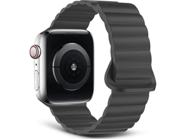 Decoded D24AWS45TSL4SGE, Klokkereim, Apple, Apple Watch 44mm / 45mm / 46mm / 49mm, Silikon, Svart