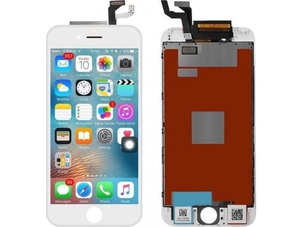 Renov8 Display LCD + Touch for iPhone 6s (LG) + glass & flatkabel (OEM) - hvit