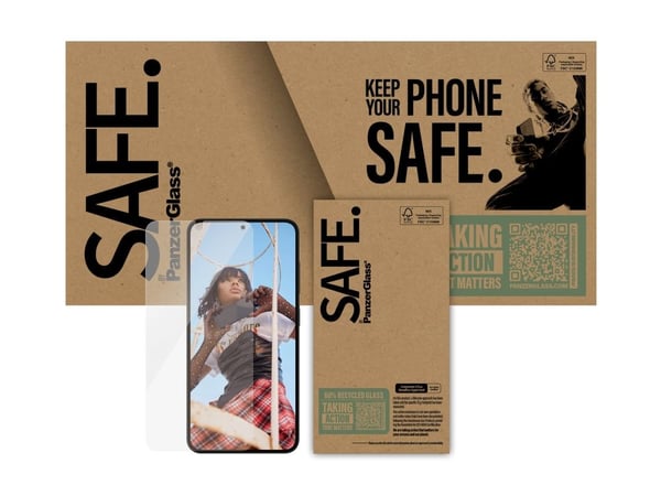 PanzerGlass SAFE. av ® Skjermbeskyttelse Samsung Galaxy S 2025 | Ultravid passform
