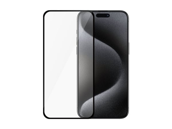 SAFE. by PanzerGlass - Skjermbeskyttelse for mobiltelefon - ultrabred passform - glass - rammefarge svart (en pakke 50) - for Apple iPhone 15 Pro Max