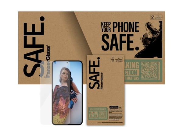PanzerGlass SAFE. av ® Skjermbeskyttelse Samsung Galaxy S 2025 Plus | Ultra Wide Fit