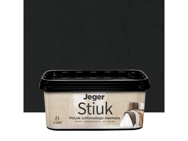 Dekorativ puss Jeger STIUK CARBON, sort, 2 l