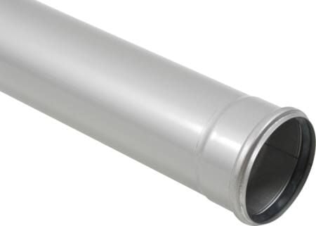 Blücher rustfri lige rør med muffe - Ø110 mm i længde 2000 mm - AISI304/EN1.4301