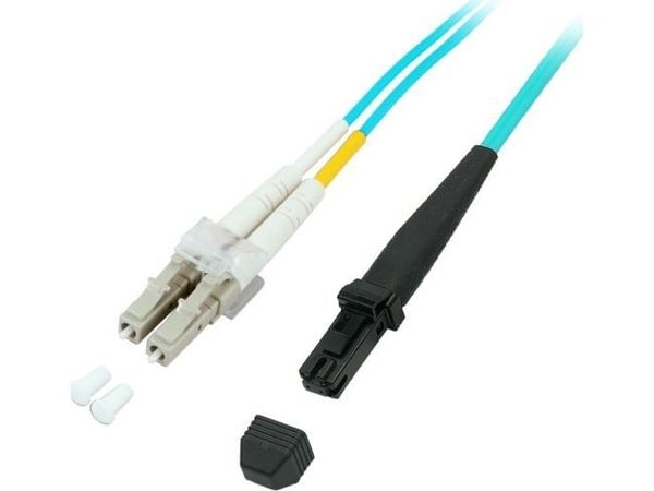 EFB-Elektronik ECOFIBER - Nettverkskabel - LC multimodus (hann) til MT-RJ multimodus (hann) - 1 m - fiberoptisk - 50 / 125 mikroner - OM3 - turkis